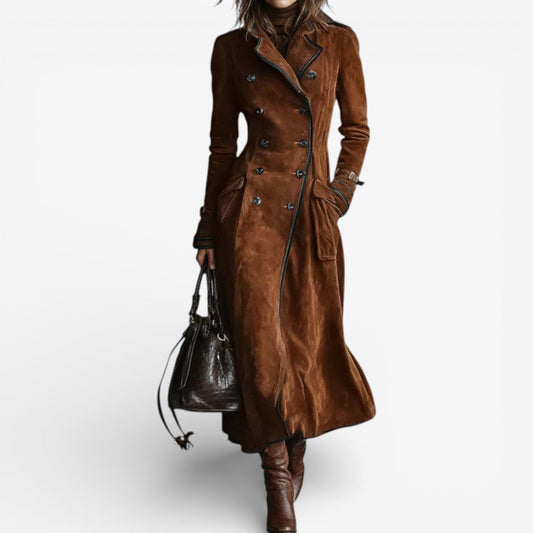 VALESSO™ | TRENCH IN PELLE SCAMOSCIATA
