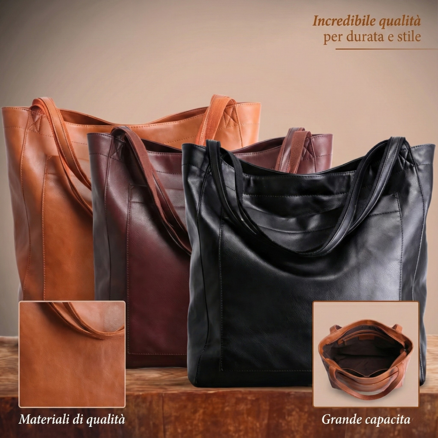 LORENNA™ | BORSA IN PELLE MODERNA ED ELEGANTE